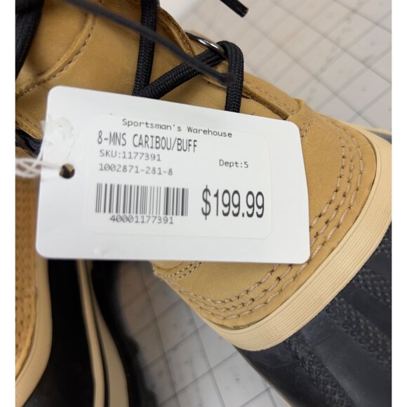 Sorel Mens Caribou Winter Snow Boots Size 8 Waterproof Leather & Rubber - Picture 3 of 11